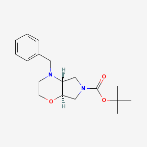 molecular formula C18H26N2O3 B6347323 trans-t-Butyl 4-benzylhexahydropyrrolo[3,4-b][1,4]oxazine-6(2H)-carboxylate CAS No. 138026-92-3