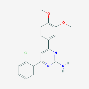 molecular formula C18H16ClN3O2 B6347332 4-(2-Chlorophenyl)-6-(3,4-dimethoxyphenyl)pyrimidin-2-amine CAS No. 1354927-11-9