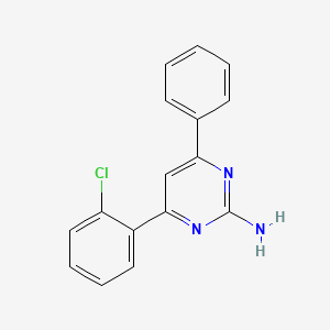 molecular formula C16H12ClN3 B6347333 4-(2-Chlorophenyl)-6-phenylpyrimidin-2-amine CAS No. 911237-88-2