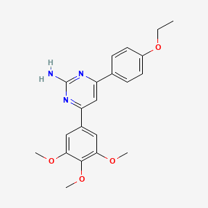 molecular formula C21H23N3O4 B6347340 4-(4-Ethoxyphenyl)-6-(3,4,5-trimethoxyphenyl)pyrimidin-2-amine CAS No. 1354920-52-7