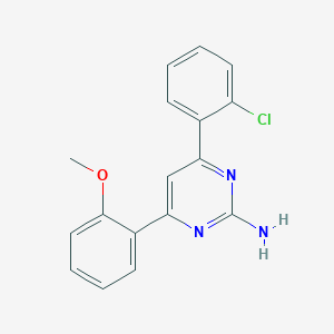 molecular formula C17H14ClN3O B6347361 4-(2-Chlorophenyl)-6-(2-methoxyphenyl)pyrimidin-2-amine CAS No. 1354925-71-5