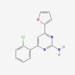 molecular formula C14H10ClN3O B6347363 4-(2-Chlorophenyl)-6-(furan-2-yl)pyrimidin-2-amine CAS No. 1354939-76-6