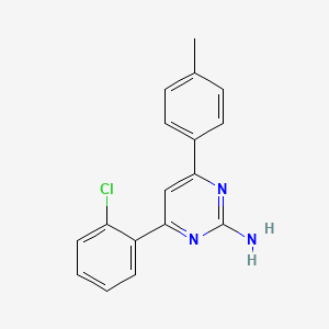 molecular formula C17H14ClN3 B6347365 4-(2-Chlorophenyl)-6-(4-methylphenyl)pyrimidin-2-amine CAS No. 876751-56-3
