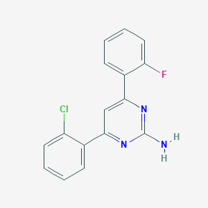 molecular formula C16H11ClFN3 B6347375 4-(2-Chlorophenyl)-6-(2-fluorophenyl)pyrimidin-2-amine CAS No. 1354926-54-7