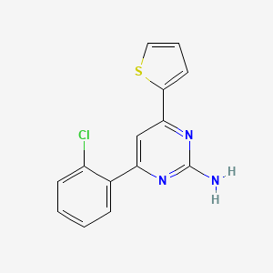 molecular formula C14H10ClN3S B6347378 4-(2-Chlorophenyl)-6-(thiophen-2-yl)pyrimidin-2-amine CAS No. 1354926-57-0