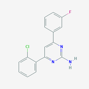 molecular formula C16H11ClFN3 B6347390 4-(2-Chlorophenyl)-6-(3-fluorophenyl)pyrimidin-2-amine CAS No. 1354926-58-1