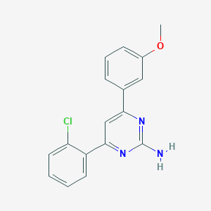 molecular formula C17H14ClN3O B6347392 4-(2-Chlorophenyl)-6-(3-methoxyphenyl)pyrimidin-2-amine CAS No. 1354919-79-1