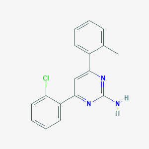 molecular formula C17H14ClN3 B6347399 4-(2-Chlorophenyl)-6-(2-methylphenyl)pyrimidin-2-amine CAS No. 1354925-96-4