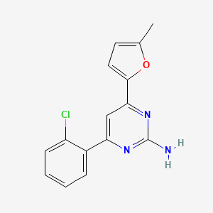 molecular formula C15H12ClN3O B6347405 4-(2-Chlorophenyl)-6-(5-methylfuran-2-yl)pyrimidin-2-amine CAS No. 1354925-67-9