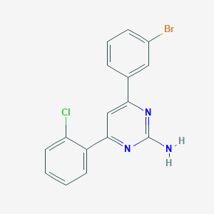 molecular formula C16H11BrClN3 B6347408 4-(3-Bromophenyl)-6-(2-chlorophenyl)pyrimidin-2-amine CAS No. 1354926-09-2