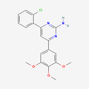 molecular formula C19H18ClN3O3 B6347414 4-(2-Chlorophenyl)-6-(3,4,5-trimethoxyphenyl)pyrimidin-2-amine CAS No. 1354925-73-7
