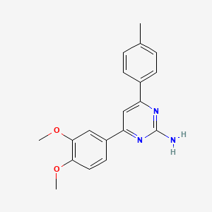 molecular formula C19H19N3O2 B6347425 4-(3,4-Dimethoxyphenyl)-6-(4-methylphenyl)pyrimidin-2-amine CAS No. 1326708-37-5