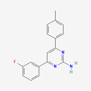 molecular formula C17H14FN3 B6347433 4-(3-Fluorophenyl)-6-(4-methylphenyl)pyrimidin-2-amine CAS No. 1354922-68-1