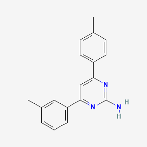 molecular formula C18H17N3 B6347437 4-(3-Methylphenyl)-6-(4-methylphenyl)pyrimidin-2-amine CAS No. 1354922-02-3