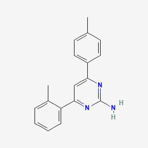 molecular formula C18H17N3 B6347438 4-(2-Methylphenyl)-6-(4-methylphenyl)pyrimidin-2-amine CAS No. 1354919-88-2