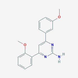 molecular formula C18H17N3O2 B6347452 4-(2-Methoxyphenyl)-6-(3-methoxyphenyl)pyrimidin-2-amine CAS No. 1354926-13-8
