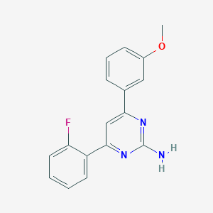 molecular formula C17H14FN3O B6347457 4-(2-Fluorophenyl)-6-(3-methoxyphenyl)pyrimidin-2-amine CAS No. 1354918-29-8