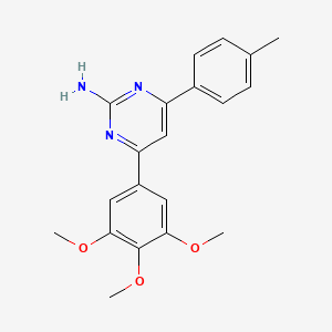 molecular formula C20H21N3O3 B6347472 4-(4-Methylphenyl)-6-(3,4,5-trimethoxyphenyl)pyrimidin-2-amine CAS No. 1354918-09-4