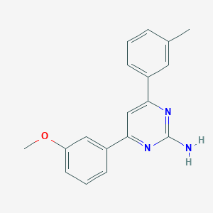 molecular formula C18H17N3O B6347479 4-(3-Methoxyphenyl)-6-(3-methylphenyl)pyrimidin-2-amine CAS No. 1354930-29-2