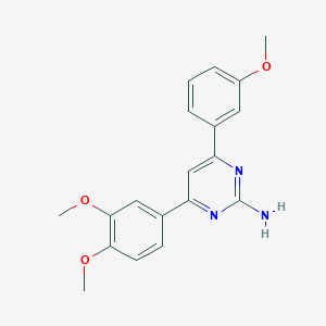 molecular formula C19H19N3O3 B6347487 4-(3,4-Dimethoxyphenyl)-6-(3-methoxyphenyl)pyrimidin-2-amine CAS No. 1354918-19-6