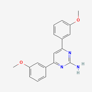 molecular formula C18H17N3O2 B6347491 4,6-Bis(3-methoxyphenyl)pyrimidin-2-amine CAS No. 1354927-27-7