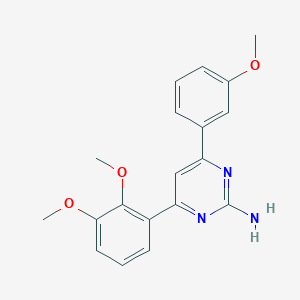 molecular formula C19H19N3O3 B6347493 4-(2,3-Dimethoxyphenyl)-6-(3-methoxyphenyl)pyrimidin-2-amine CAS No. 1354922-33-0