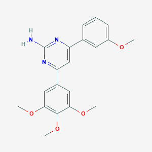 molecular formula C20H21N3O4 B6347498 4-(3-Methoxyphenyl)-6-(3,4,5-trimethoxyphenyl)pyrimidin-2-amine CAS No. 1354927-30-2