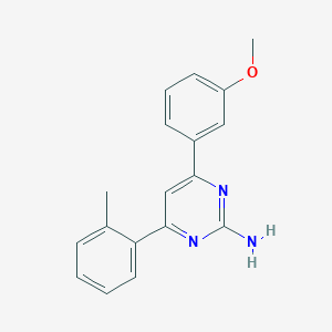 molecular formula C18H17N3O B6347511 4-(3-Methoxyphenyl)-6-(2-methylphenyl)pyrimidin-2-amine CAS No. 1354926-16-1