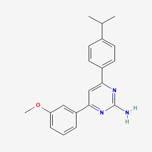 molecular formula C20H21N3O B6347515 4-(3-Methoxyphenyl)-6-[4-(propan-2-yl)phenyl]pyrimidin-2-amine CAS No. 1354938-67-2