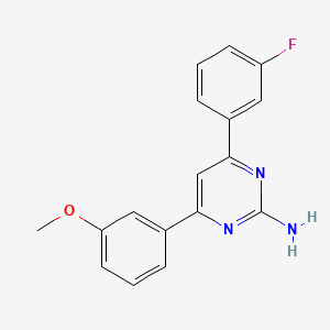 molecular formula C17H14FN3O B6347520 4-(3-Fluorophenyl)-6-(3-methoxyphenyl)pyrimidin-2-amine CAS No. 1354938-62-7
