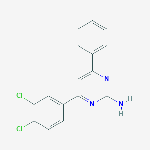 molecular formula C16H11Cl2N3 B6347544 4-(3,4-Dichlorophenyl)-6-phenylpyrimidin-2-amine CAS No. 1354931-04-6