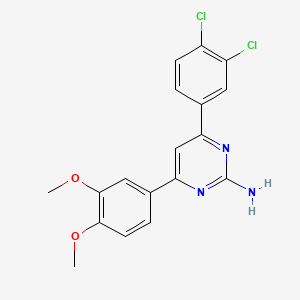 molecular formula C18H15Cl2N3O2 B6347548 4-(3,4-Dichlorophenyl)-6-(3,4-dimethoxyphenyl)pyrimidin-2-amine CAS No. 1354938-78-5