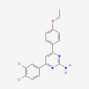 molecular formula C18H15Cl2N3O B6347559 4-(3,4-Dichlorophenyl)-6-(4-ethoxyphenyl)pyrimidin-2-amine CAS No. 1354922-45-4
