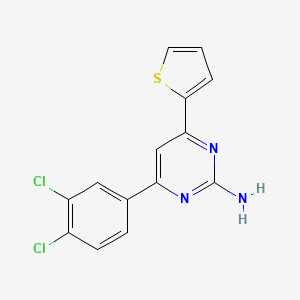 molecular formula C14H9Cl2N3S B6347579 4-(3,4-Dichlorophenyl)-6-(thiophen-2-yl)pyrimidin-2-amine CAS No. 1354922-62-5