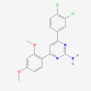 molecular formula C18H15Cl2N3O2 B6347608 4-(3,4-Dichlorophenyl)-6-(2,4-dimethoxyphenyl)pyrimidin-2-amine CAS No. 1354926-85-4