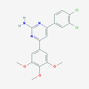 molecular formula C19H17Cl2N3O3 B6347613 4-(3,4-Dichlorophenyl)-6-(3,4,5-trimethoxyphenyl)pyrimidin-2-amine CAS No. 1354926-27-4