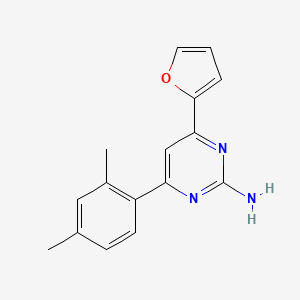 molecular formula C16H15N3O B6347622 4-(2,4-Dimethylphenyl)-6-(furan-2-yl)pyrimidin-2-amine CAS No. 1354922-95-4