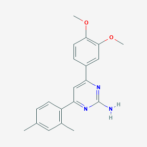 4-(3,4-Dimethoxyphenyl)-6-(2,4-dimethylphenyl)pyrimidin-2-amine