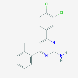 molecular formula C17H13Cl2N3 B6347630 4-(3,4-Dichlorophenyl)-6-(2-methylphenyl)pyrimidin-2-amine CAS No. 1354922-84-1