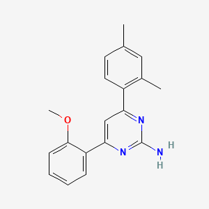 molecular formula C19H19N3O B6347637 4-(2,4-Dimethylphenyl)-6-(2-methoxyphenyl)pyrimidin-2-amine CAS No. 1354920-19-6
