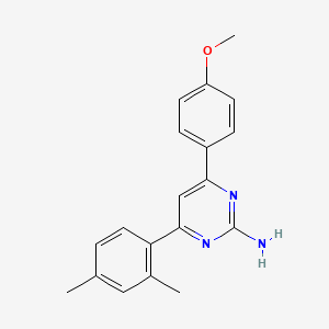 molecular formula C19H19N3O B6347641 4-(2,4-Dimethylphenyl)-6-(4-methoxyphenyl)pyrimidin-2-amine CAS No. 1354920-34-5
