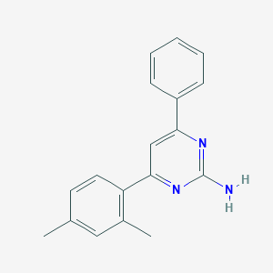 molecular formula C18H17N3 B6347646 4-(2,4-Dimethylphenyl)-6-phenylpyrimidin-2-amine CAS No. 1354927-06-2