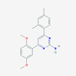 4-(2,5-Dimethoxyphenyl)-6-(2,4-dimethylphenyl)pyrimidin-2-amine