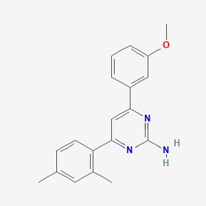 molecular formula C19H19N3O B6347679 4-(2,4-Dimethylphenyl)-6-(3-methoxyphenyl)pyrimidin-2-amine CAS No. 1354923-15-1