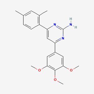 molecular formula C21H23N3O3 B6347688 4-(2,4-Dimethylphenyl)-6-(3,4,5-trimethoxyphenyl)pyrimidin-2-amine CAS No. 1354926-69-4
