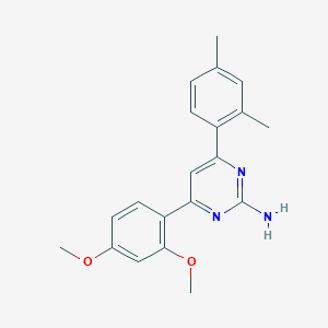 4-(2,4-Dimethoxyphenyl)-6-(2,4-dimethylphenyl)pyrimidin-2-amine