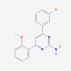 molecular formula C17H14BrN3O B6347712 4-(3-Bromophenyl)-6-(2-methoxyphenyl)pyrimidin-2-amine CAS No. 1354926-89-8