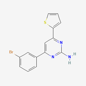 molecular formula C14H10BrN3S B6347724 4-(3-Bromophenyl)-6-(thiophen-2-yl)pyrimidin-2-amine CAS No. 1354920-53-8