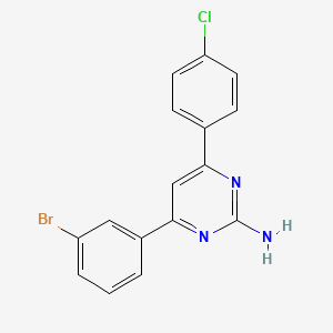 molecular formula C16H11BrClN3 B6347733 4-(3-Bromophenyl)-6-(4-chlorophenyl)pyrimidin-2-amine CAS No. 583032-72-8