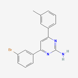molecular formula C17H14BrN3 B6347760 4-(3-Bromophenyl)-6-(3-methylphenyl)pyrimidin-2-amine CAS No. 1354929-14-8
